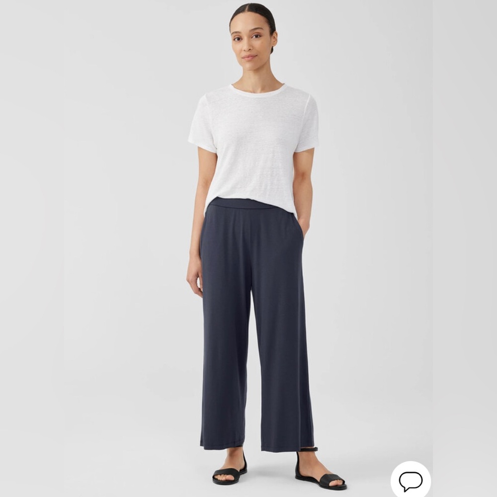 Eileen Fisher Fine Jersey Wide-Leg Pant